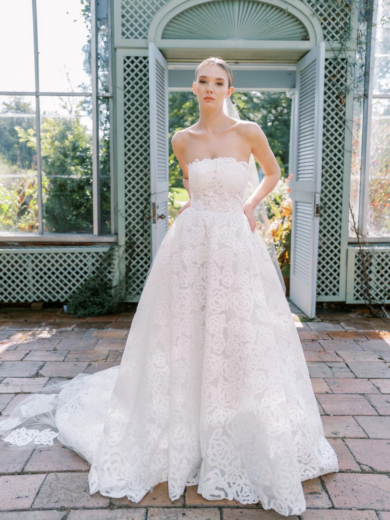 Model wearing a Beccar Gown